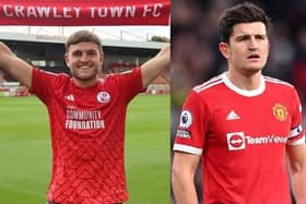 Laurence Maguire, 26, has signed on loan for Scott Lindsey’s Crawley Town side having spent the majority of his career at Chesterfield, where he came through the academy. Like his older brother, Harry – the former captain of Manchester United – Laurence also plays a centre-back.