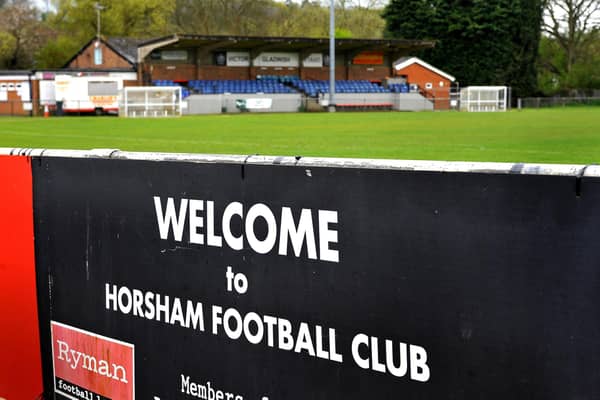 Horsham YMCA FC's ground at Gorings Mead, Horsham. Pic Steve Robards
