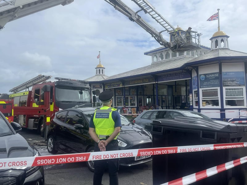 Eastbourne Pier has been evacuated after a fire service incident.