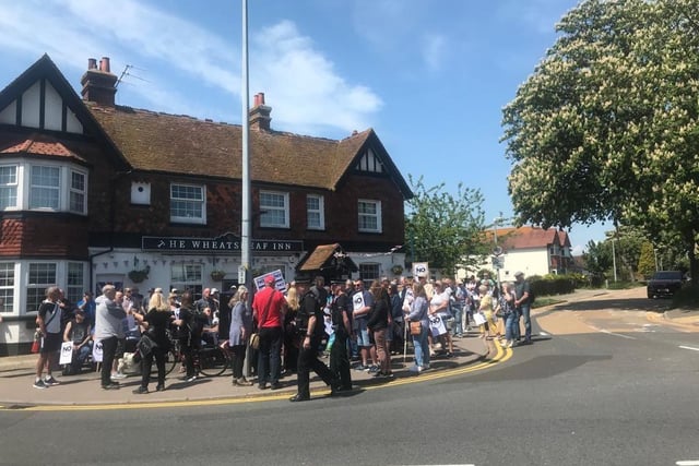 Protestors at the march in Bexhill on May 20. Picture by Sheila Jacklin (Keep it Reel Media)