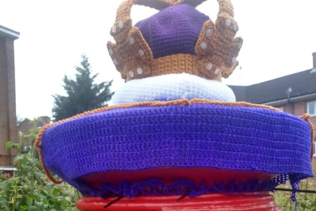 Members of the Horsham Normandy Women's institute (WI) had decorated the community with knitted crowns and versions of the Queen to mark her 70 years on the throne.