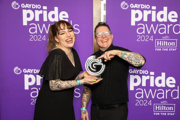 Hastings Trans Pride winners Victoria and Zed