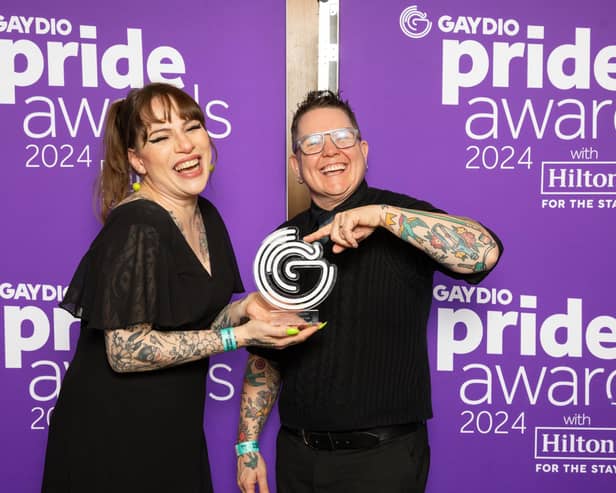Hastings Trans Pride winners Victoria and Zed