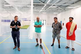 Matt Parsons (Territory Manager, Sussex Cricket Foundation) at the opening of the new indoor nets in Crawley. Photo credit: Sussex Cricket