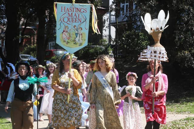Crowning of the May Queen in Alexandra Park, Hastings, on May 11 2025. Photo by Roberts Photographic.