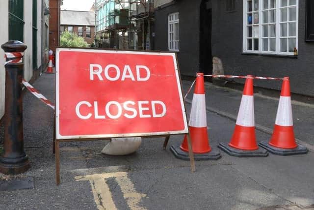 Road closed in Eastbourne