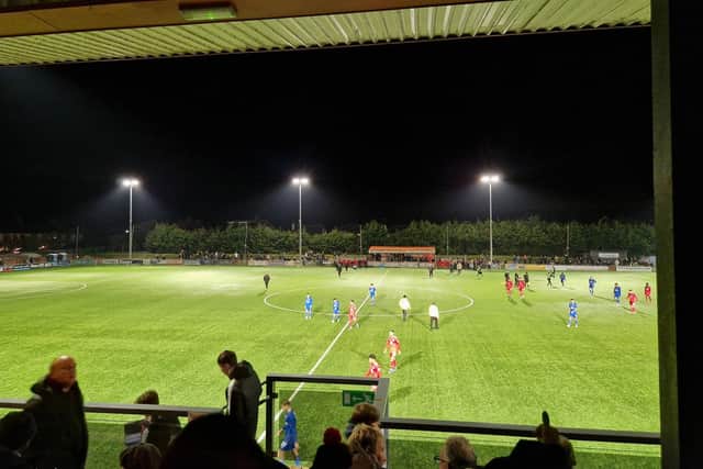 Crawley Town had a night to forget in Worthing as they lost 6-2 in the Sussex Senior Cup, lost two players to injury and had a man sent off. Photo: Sussex World