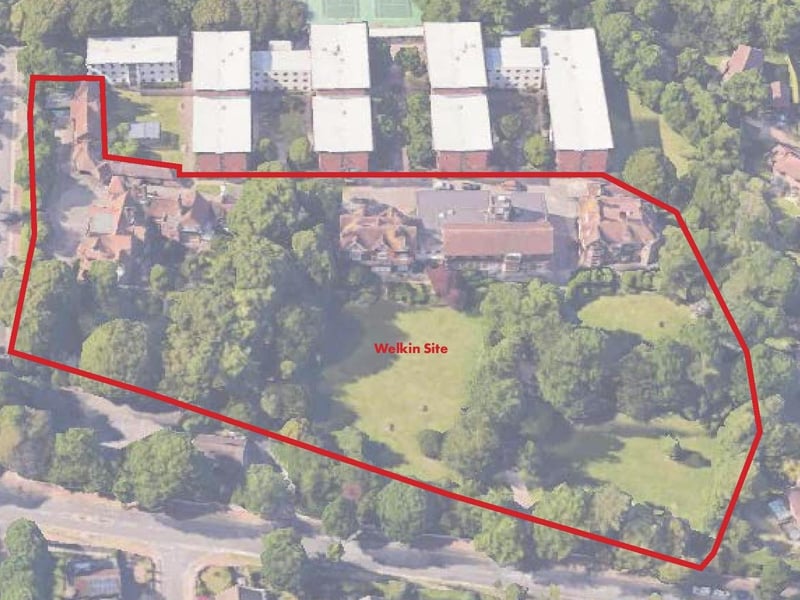 Aerial view of the Welkin Site.