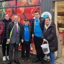 Platinum Champion Lord Brett joins the Coop team on their charity store to store walk