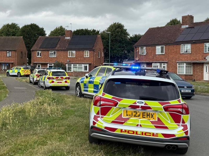Police in Exton Road, Chichester