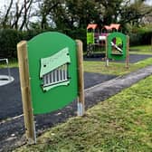 Recently installed activity panels at Battle Road play area