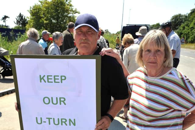 Up to 60 members of the local community submitted objections to plans to close the U-turn on the New Monks Farm stretch of the A27. Photo: Steve Robards SR2306053