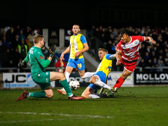 Action from Eastbourne Borough's 2-2 draw at Torquay United in National League South