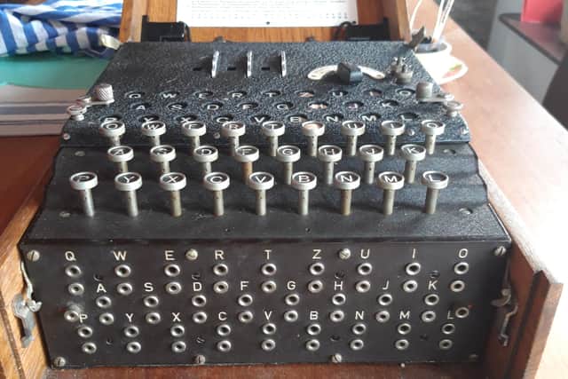 An original Enigma machine