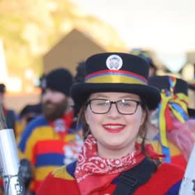 Willemina Hinton will be walking from Lewes to Hastings in her bonfire outfit