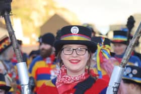 Willemina Hinton will be walking from Lewes to Hastings in her bonfire outfit