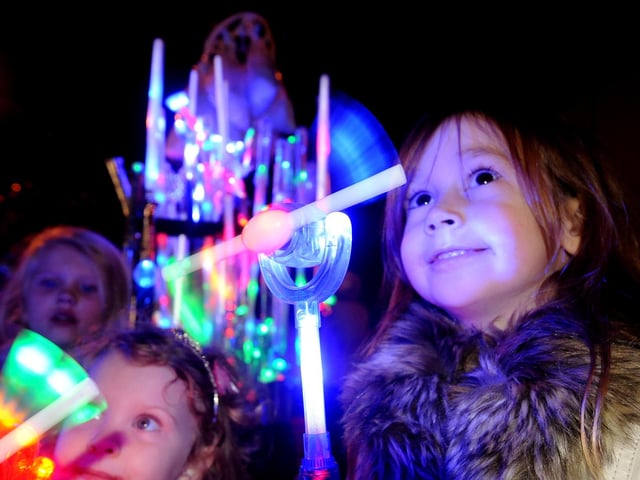 Ella Silvester-Cooke, five, enjoying the lights in 2015