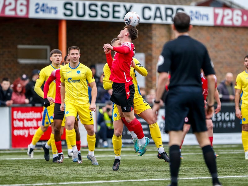 Action from Eastbourne Borough v Taunton Town at Priory Lane in National League South