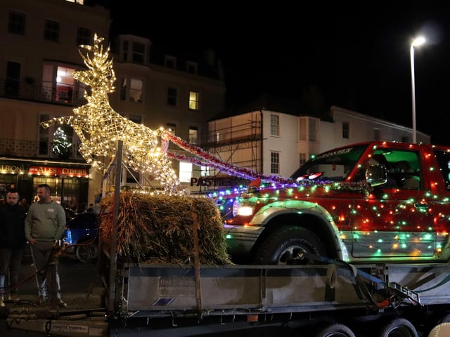 The Christmas Tractor Run 2024 leaving Hastings Old Town on December 21. Photo by Kevin Boorman.