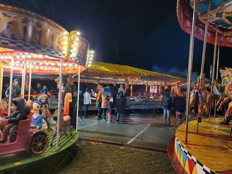 Fairground rides were popular