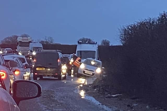 An incident on Pagham Road earlier this week. Photo: Elaine Hobbs