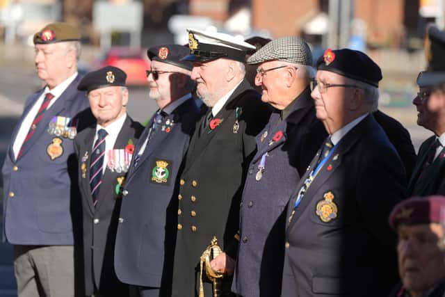 Worthing Veterans Association at the Armistice Day Service in November 2023