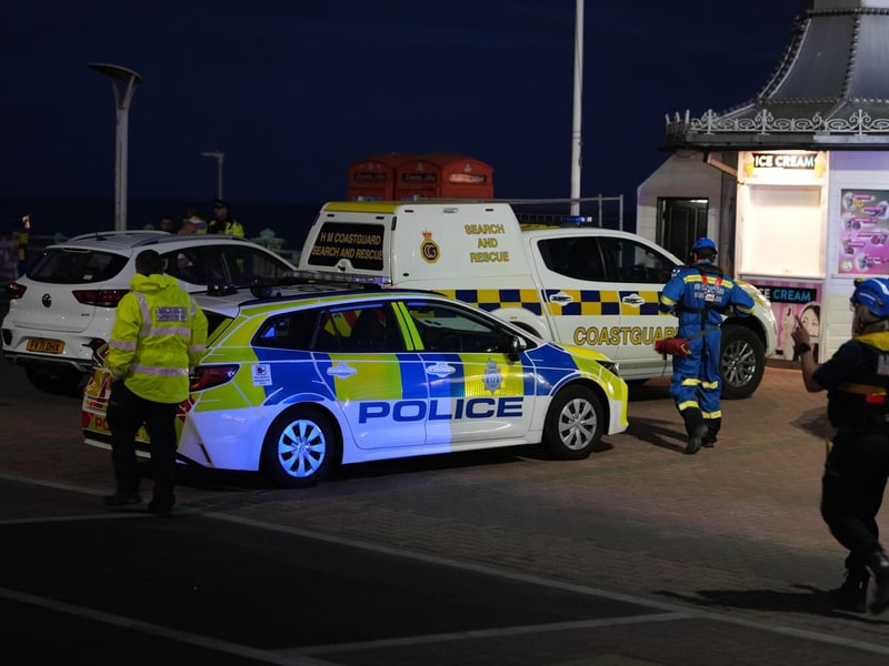 Police confirmed that members of the public entered the water, and recovered a man from the sea soon after 9.30pm. A woman, who had been in the water with him, was also helped out of the sea by the public.