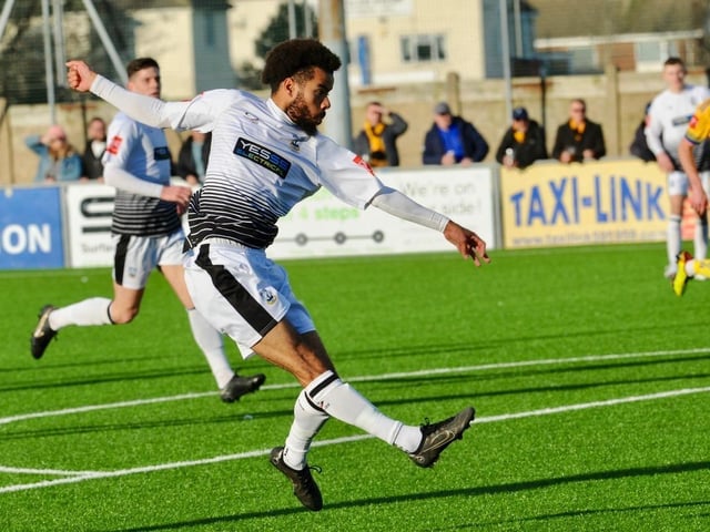 Action, celebration and crowd pictures from Lancing v Littlehampton Town at Culver Road