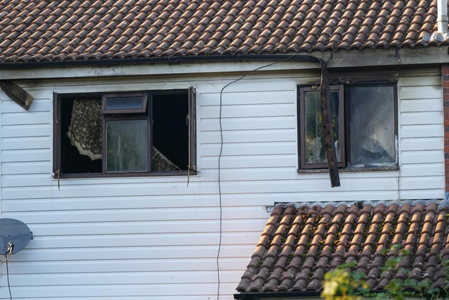 The scene of the fire in Crawley. Picture by Eddie Mitchell