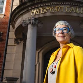 Louise Blackwell outside Worthing Museum & Art Gallery. Picture: WTM