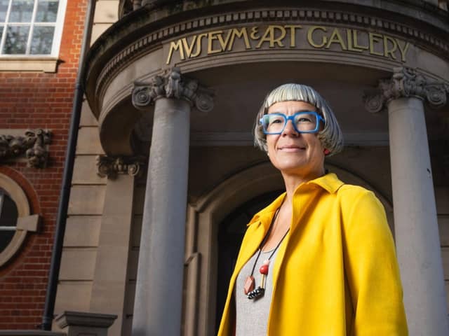Louise Blackwell outside Worthing Museum & Art Gallery. Picture: WTM