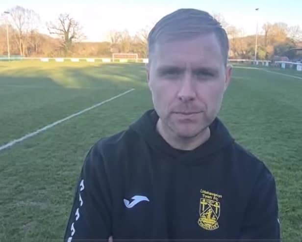 Mitch Hand is vowing to continue battling to turn around Littlehampton Town's fortunes | Picture by Colin Bowman