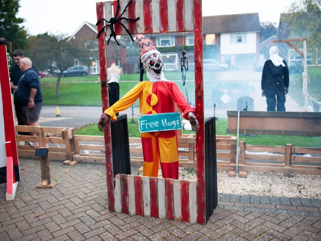 Halloween house at 5 Gillsmans Park, St Leonards, in aid of St Michael's Hospice. Photo by Frank Copper.