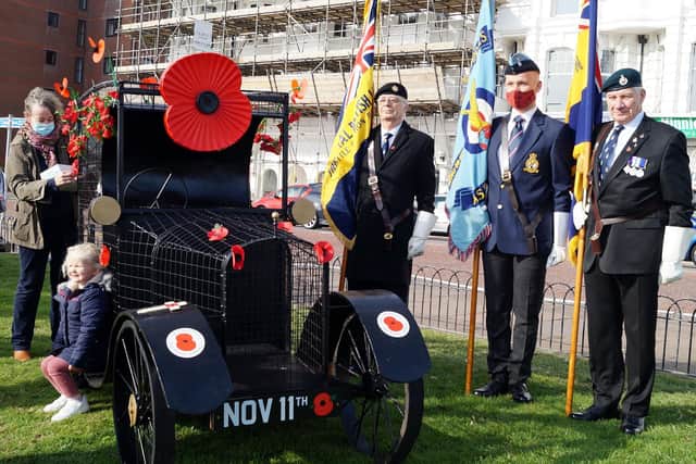 The Poppy Car arriving in Bexhill in 2021.
