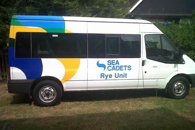 The Rye Sea Cadets minibus that was stolen on Tuesday