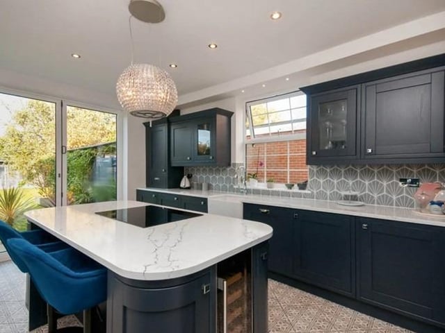 The property consists of a front porch and beautiful period entrance hallway with stairs leading to the second floor. A spacious lounge, large dining room, and a stunning fitted kitchen with island.