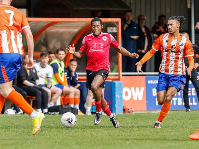 Action from Eastbourne Borough's defeat at Braintree in the National Lague South