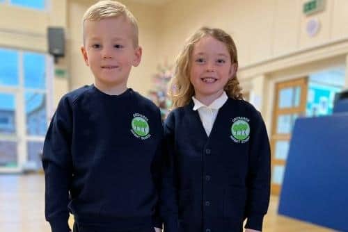 From January 2024, Field Place Infant School and Orchards Junior School will become Orchards Infant and Nursery School and become part of the Sparkle Multi-Academy Trust. (Pictured are pupils Lucas and Poppy). Photo contributed