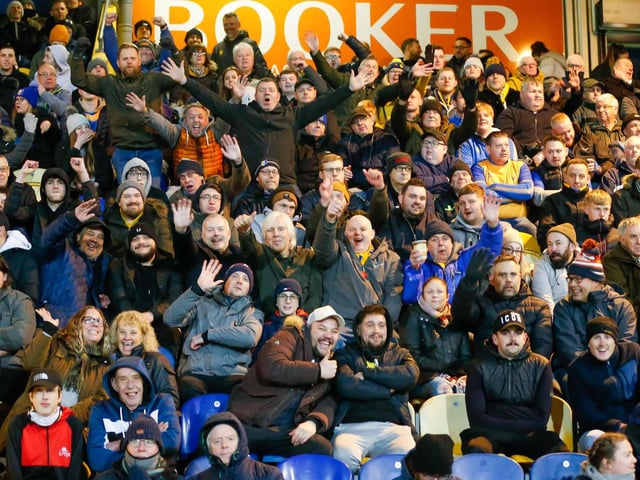 Mansfield Town fans ahead of the 2-1 win over Exeter City.