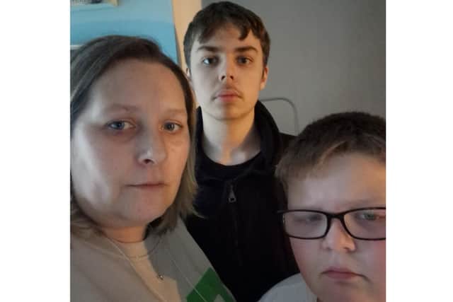 Sarah Pollington and her two sons have been without proper heating for almost three weeks at their Clarion home in Haywards Heath