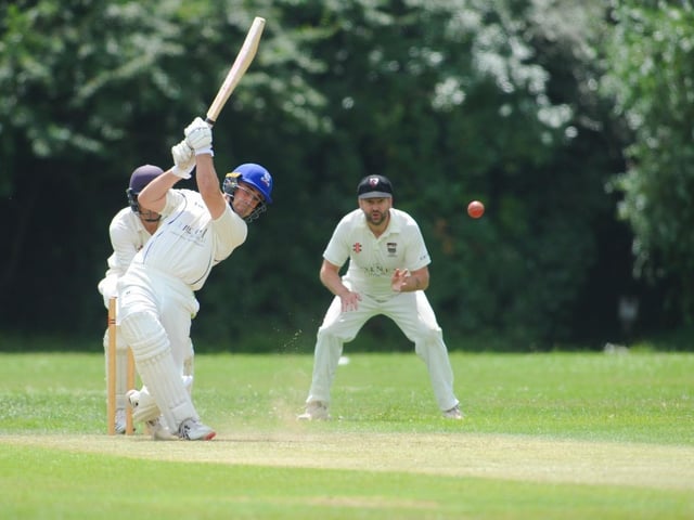 Action from Portslade CC v Bolney CC in Division 4 East of the Sussex Cricket League