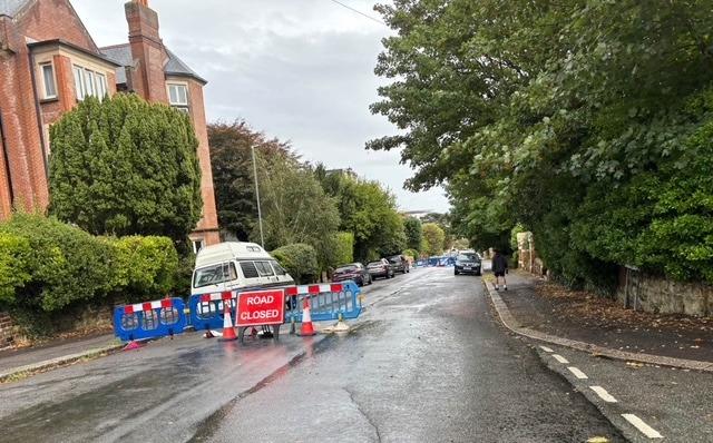St Leonards road closed after hole appears