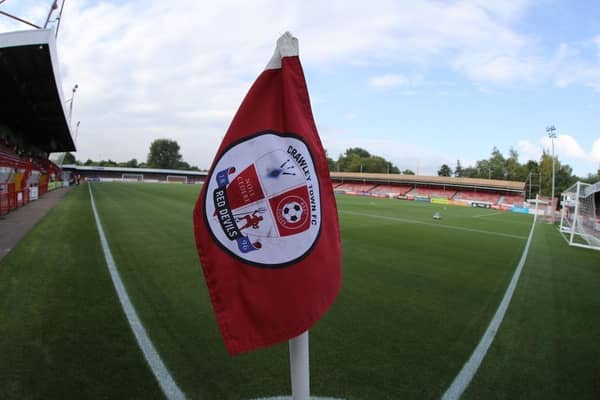 There will be a pitch inspection at Crawley Town's Broadfield Stadium. Photo: Pete Norton / Getty Images