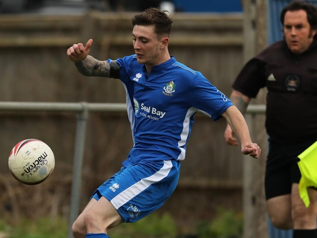Shane Brazil in action for Selsey against Worthing United
