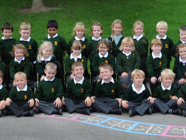 New reception pupils at London Meed Primary School, Burgess Hill, in 2010