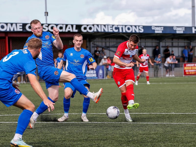 Action from Eastbourne Borough v Truro City in the National League South