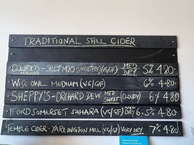 The Brickmakers also offers a selection of real ciders