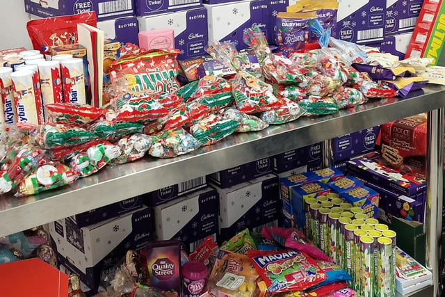 Some of the donated selection boxes