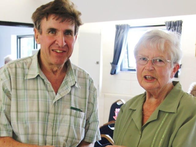 Jeffrey Haine was awarded the Hawthorn Trophy for sweet peas