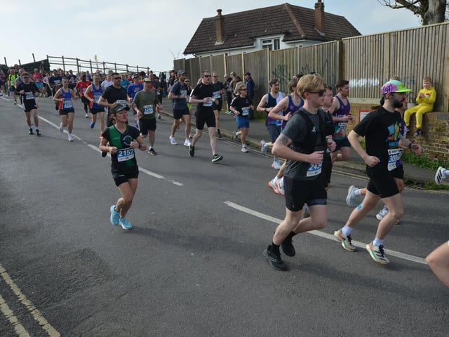 Action in the 2026 Hastings Half Marathon